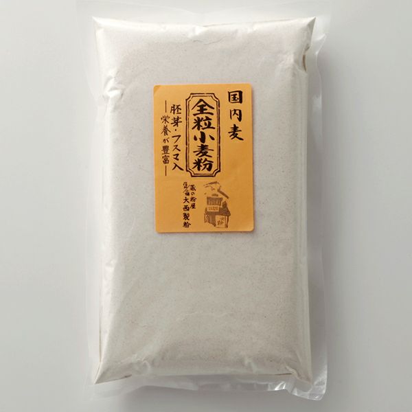 全粒粉小麦 長野県産ゆめかおり 石臼挽き 強力粉 500g | 蔵の粉屋 大西製粉